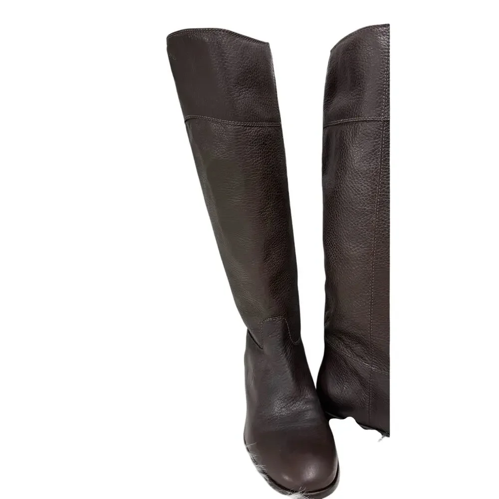 Vero Cuoio Riding Leather Dark Brown Boots Womens |US 8.5